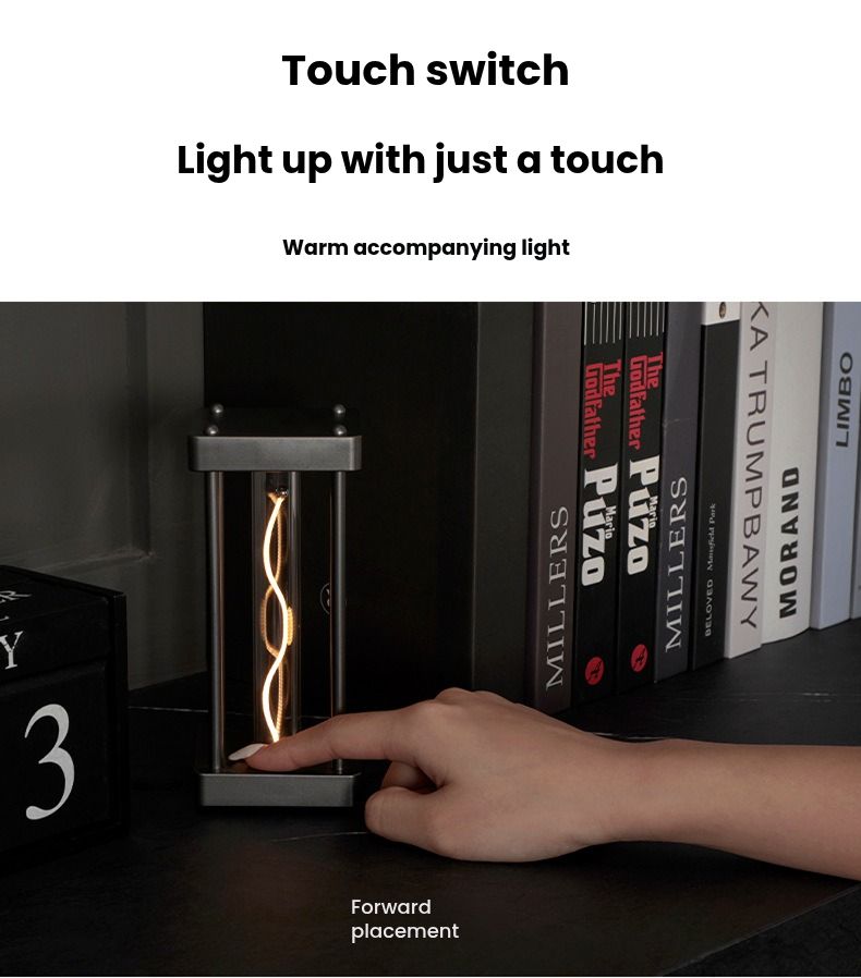 Rechargeable Square LED Night Light - Ambient Bedroom Lamp