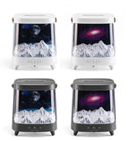 Galaxy Aromatherapy Diffuser with Simulated Flame – USB Humidifier & Color-Changing Mist Maker