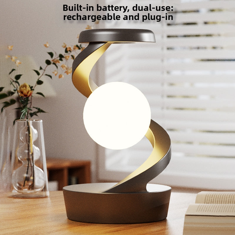 Rotating Levitating LED Desk Lamp with Wireless Charging