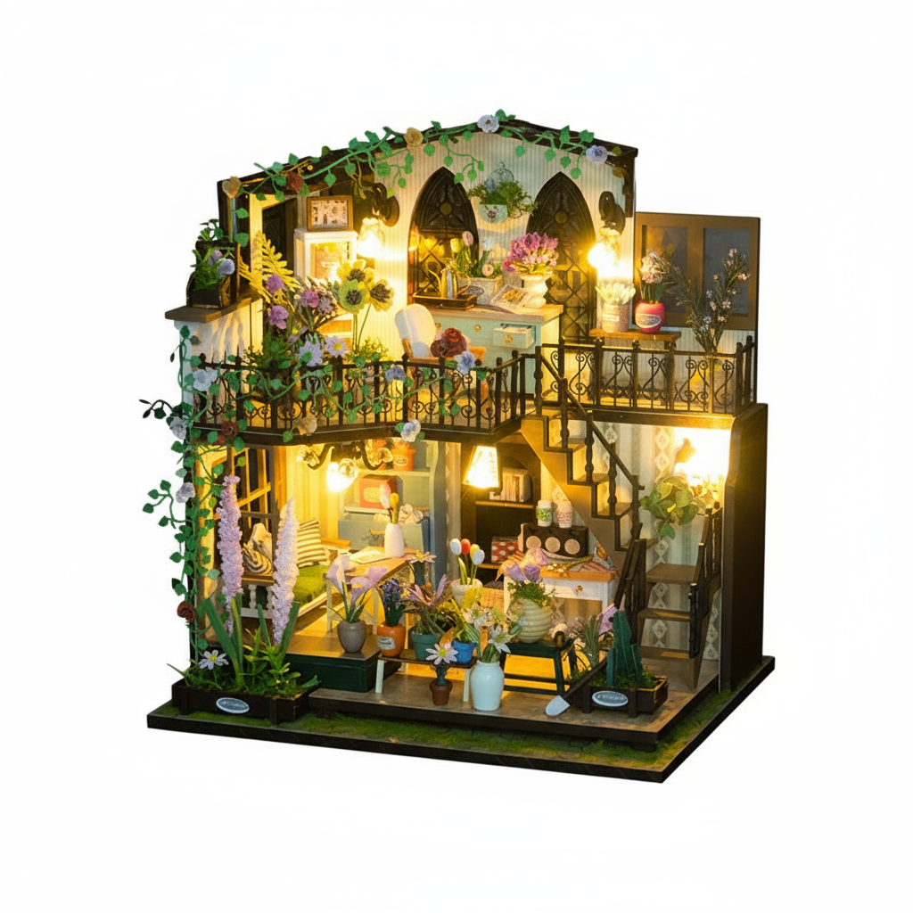 Darcy Flower House DIY Miniature Dollhouse Kit