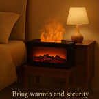 HY05 Fireplace Aromatherapy Diffuser - 3D Flame Ambiance Oil Humidifier