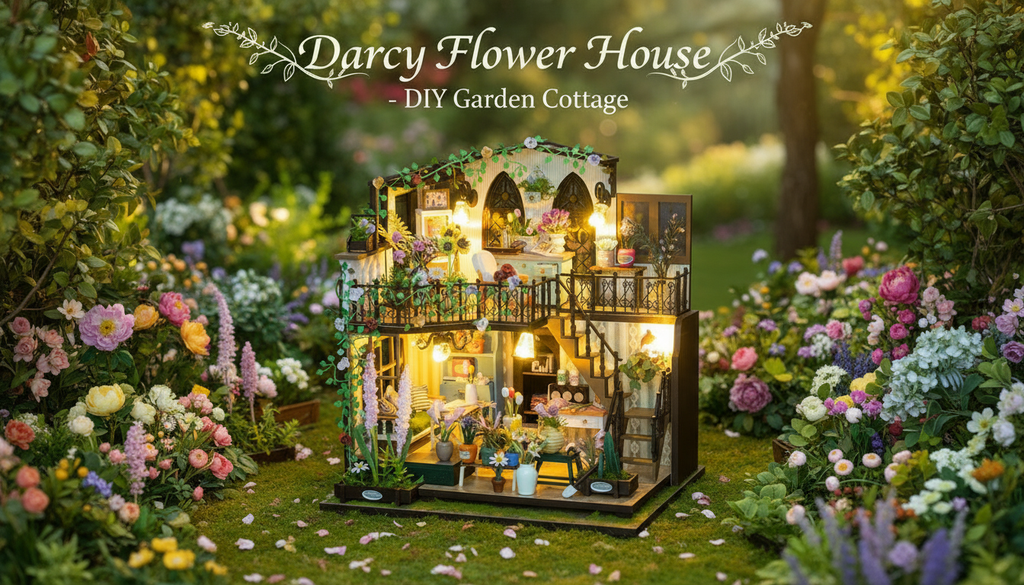 Darcy Flower House DIY Miniature Dollhouse Kit