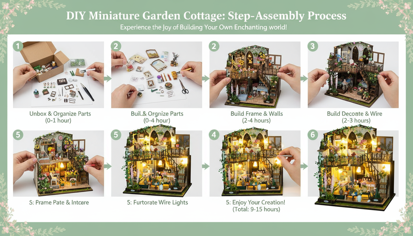 Darcy Flower House DIY Miniature Dollhouse Kit
