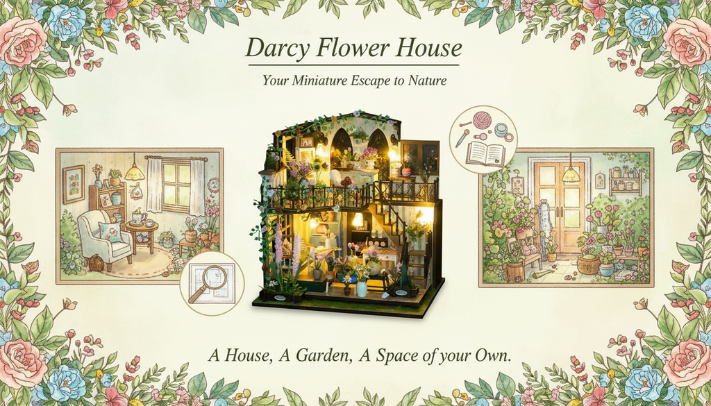Darcy Flower House DIY Miniature Dollhouse Kit
