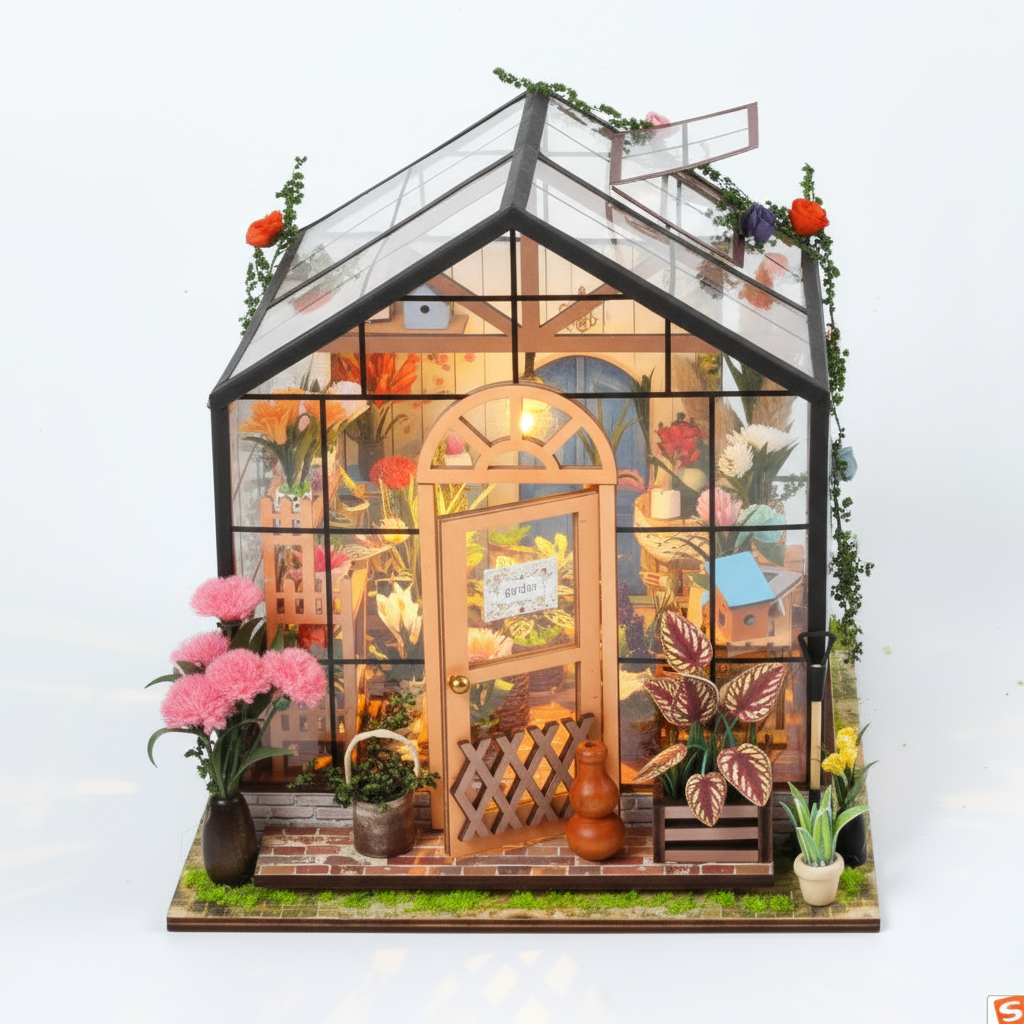 Jenny's Greenhouse DIY Miniature Dollhouse Kit