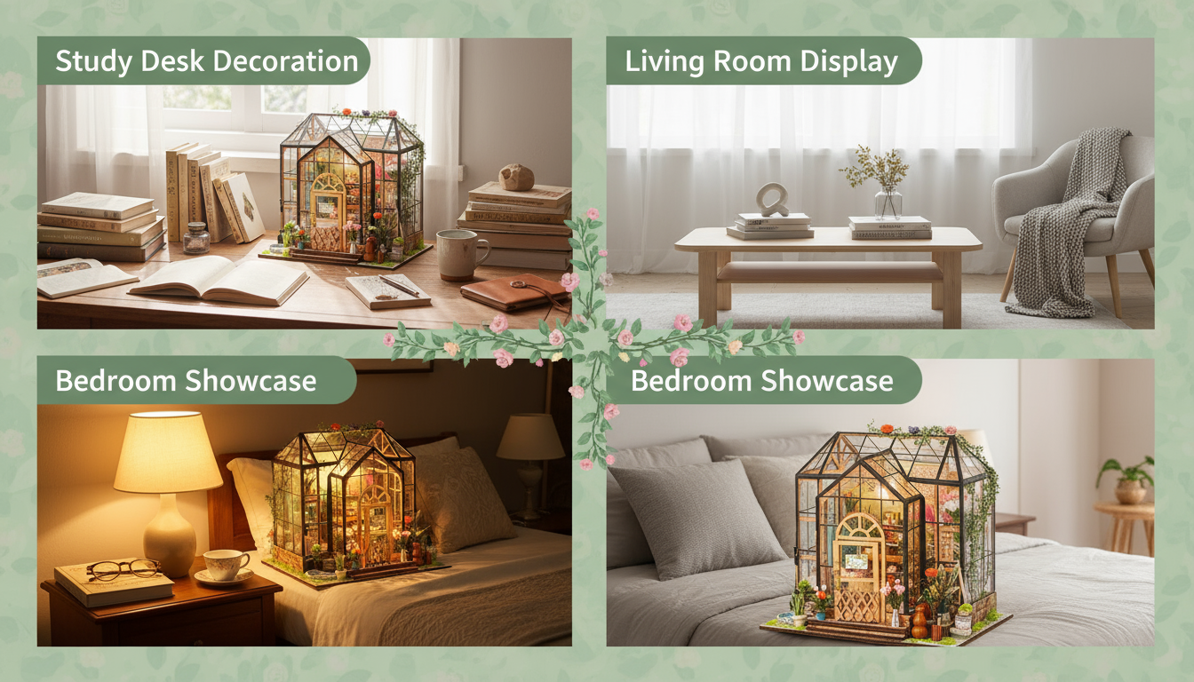 Jenny's Greenhouse DIY Miniature Dollhouse Kit