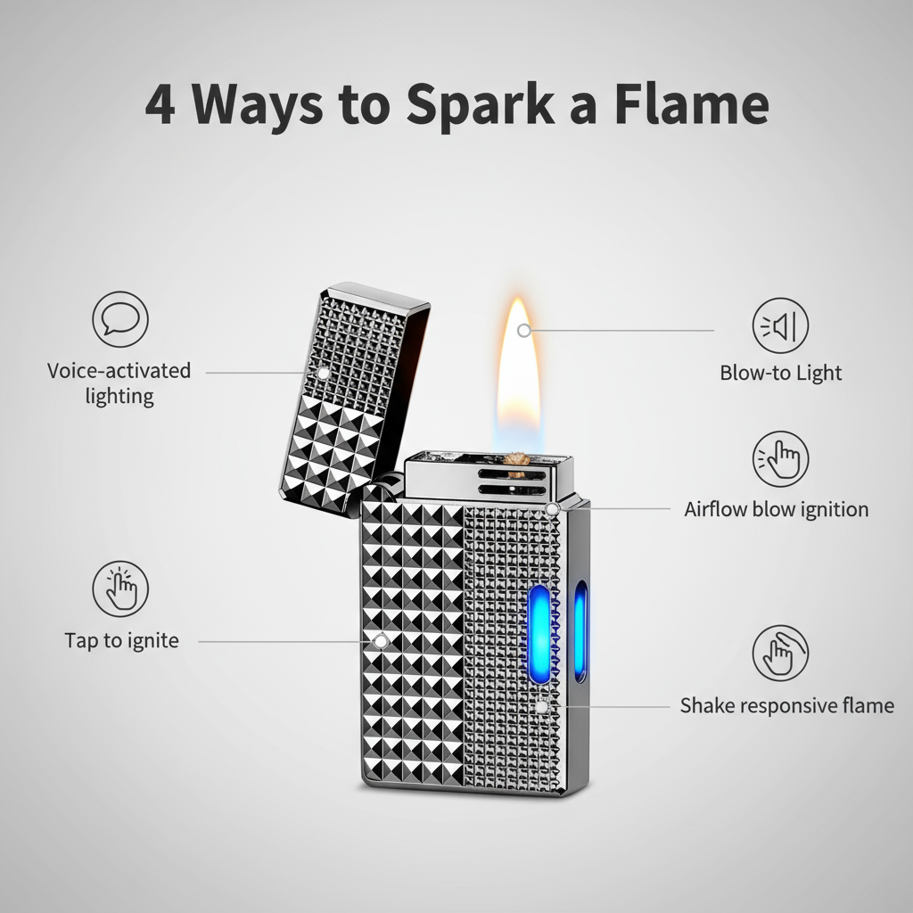 Black Tech Smart Voice-Controlled Lighter
