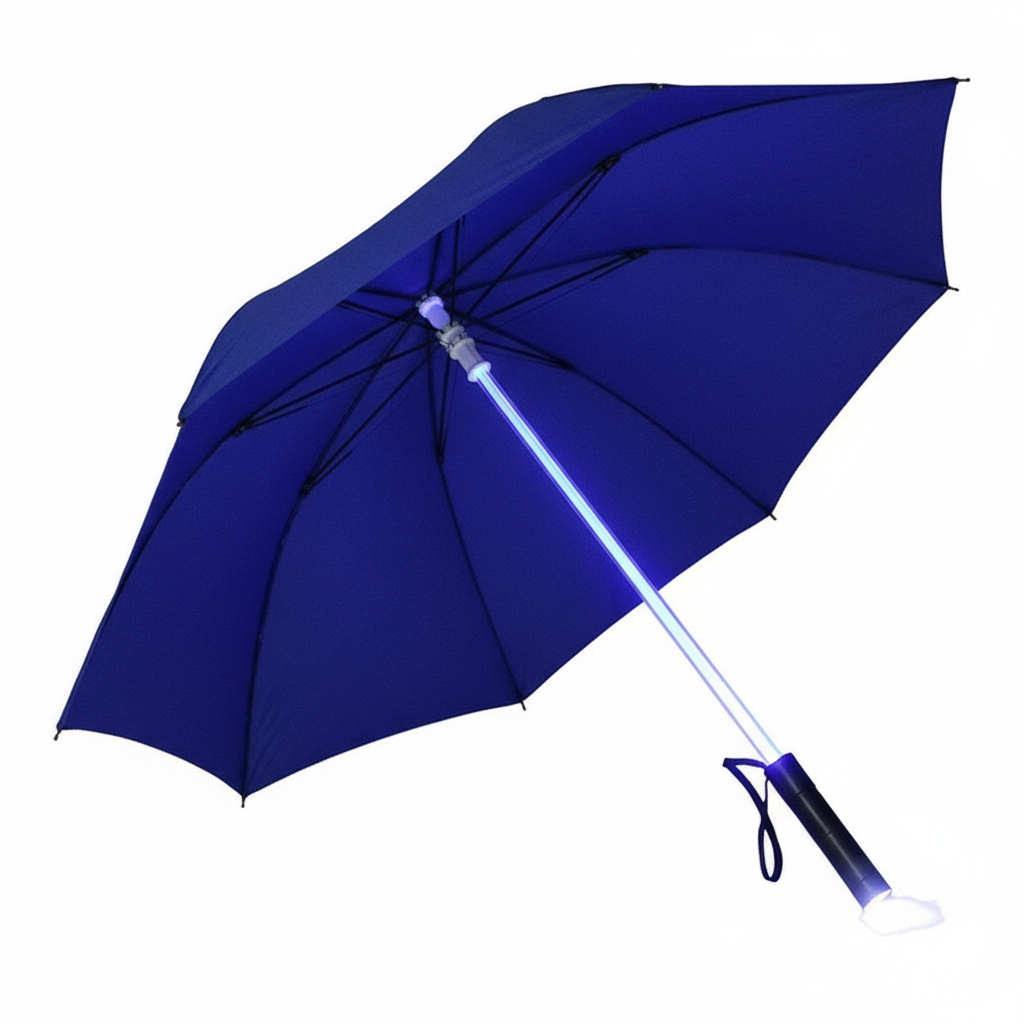 LED Illuminated Lace Umbrella - Glowing Night Safety Rain Umbrella