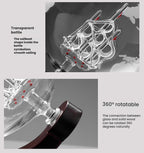 Globe Whiskey Decanter Set with Etched World Map Glasses