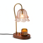 Lily of the Valley Candle Warmer Lamp – French Vintage Bellflower Wax Melter with Dimmable Halogen & Timer