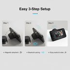 Magnetic Wireless Bluetooth Speaker with Phone Stand – Mini Portable Outdoor Waterproof Subwoofer Puck