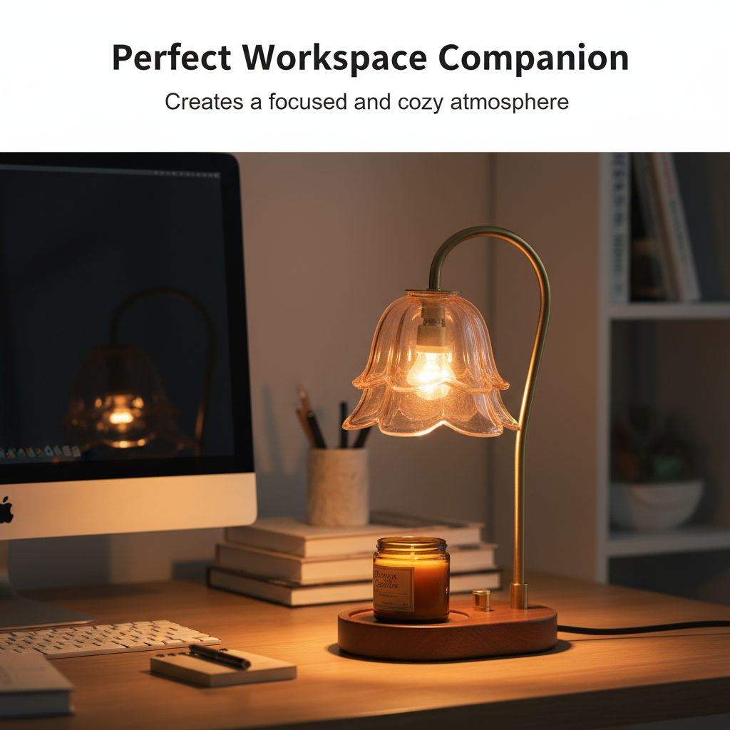 Lily of the Valley Candle Warmer Lamp – French Vintage Bellflower Wax Melter with Dimmable Halogen & Timer