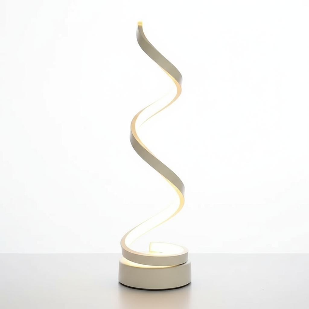 Modern Spiral Adjustable LED Desk Lamp - USB Powered