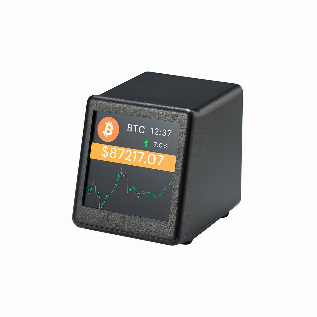Crypto Cube Display - WiFi Real-Time Cryptocurrency Ticker & Weather Clock