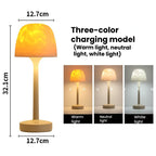 Aurora Flame Projection Desk Lamp - Rechargeable Dynamic Bedroom Night Light