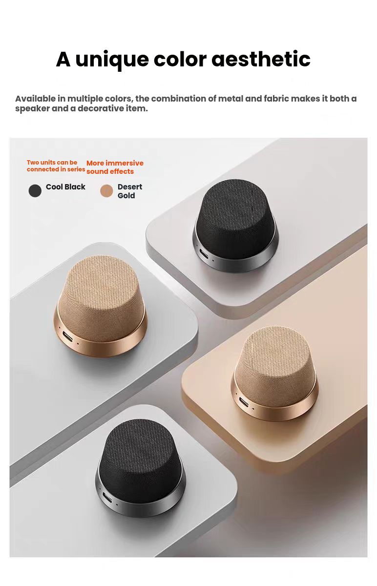 Magnetic Wireless Bluetooth Speaker with Phone Stand – Mini Portable Outdoor Waterproof Subwoofer Puck