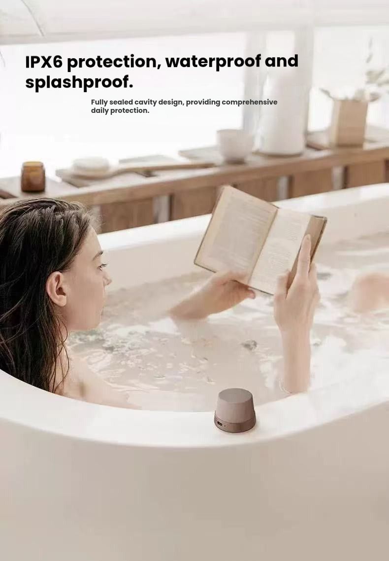 Magnetic Wireless Bluetooth Speaker with Phone Stand – Mini Portable Outdoor Waterproof Subwoofer Puck