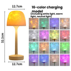 Aurora Flame Projection Desk Lamp - Rechargeable Dynamic Bedroom Night Light