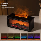 HY05 Fireplace Aromatherapy Diffuser - 3D Flame Ambiance Oil Humidifier