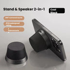 Magnetic Wireless Bluetooth Speaker with Phone Stand – Mini Portable Outdoor Waterproof Subwoofer Puck