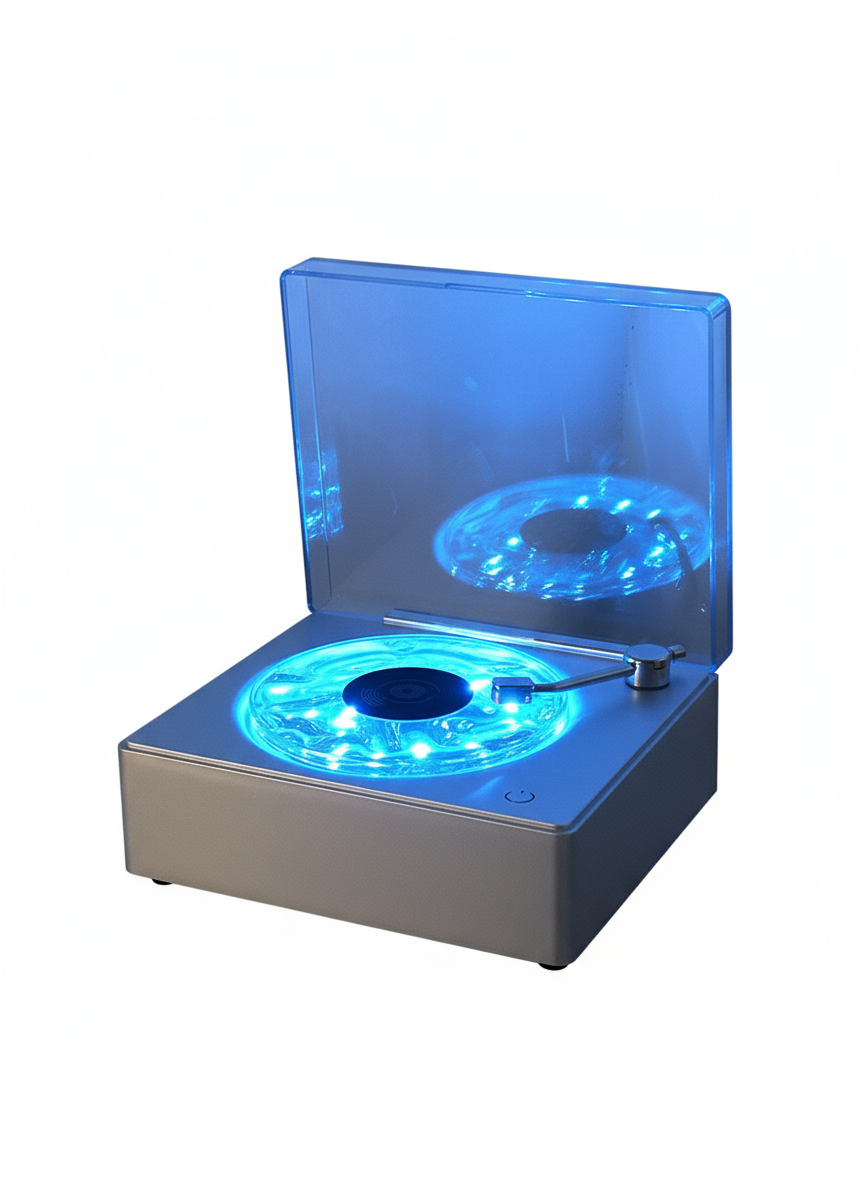 Nordic Wind Bluetooth Speaker & Record Player with White Noise & Ambient Light