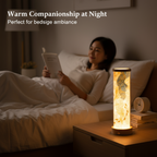 Chinese Ink Art Cylinder Night Lamp - Rechargeable LED Mood Light