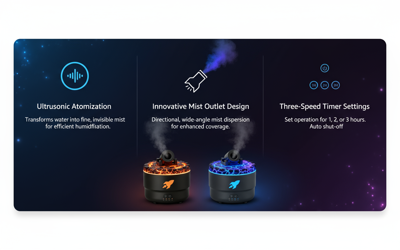 Ultrasonic RGB Humidifier - Your Personal Atmosphere Creator!