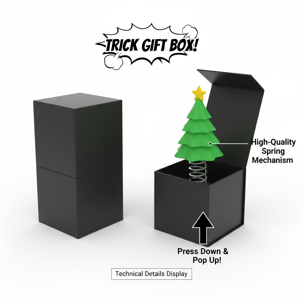 Middle Finger Prank Gift Box – Christmas Edition | Hilarious Spring-Loaded Troll Surprise