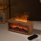 HY05 Fireplace Aromatherapy Diffuser - 3D Flame Ambiance Oil Humidifier