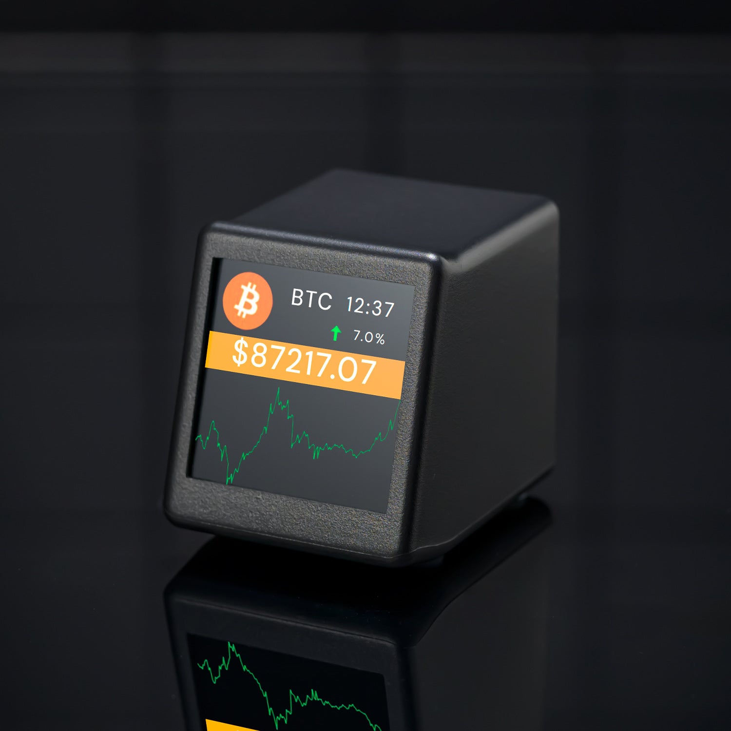 Crypto Cube Display - WiFi Real-Time Cryptocurrency Ticker & Weather Clock