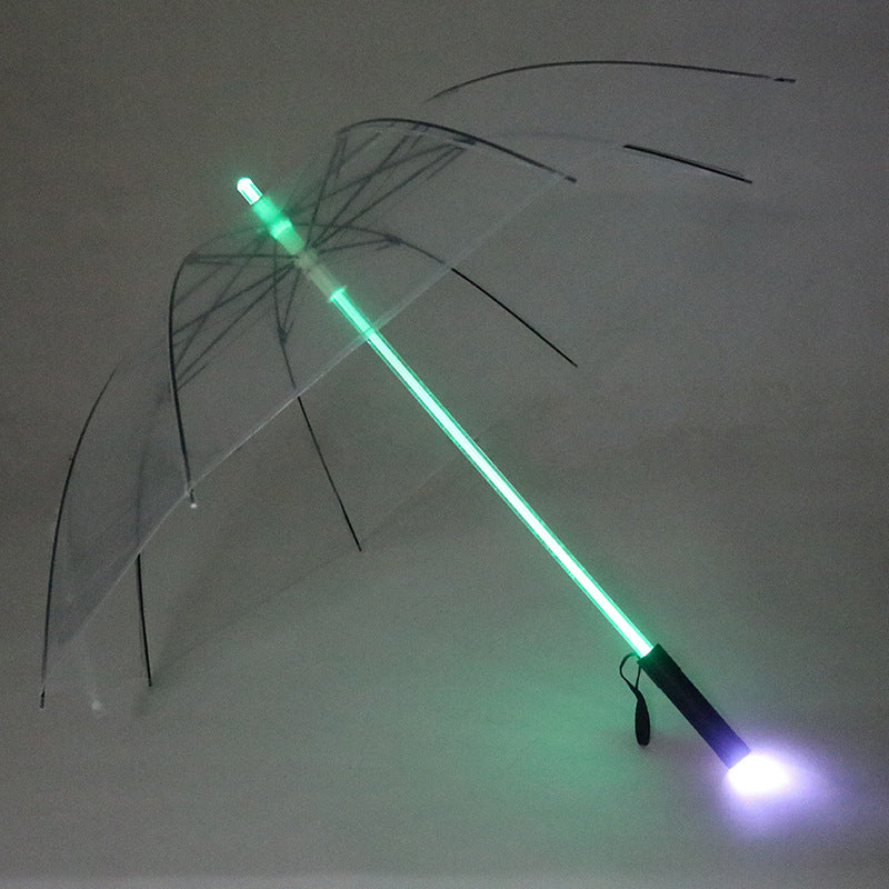 LED Illuminated Lace Umbrella - Glowing Night Safety Rain Umbrella