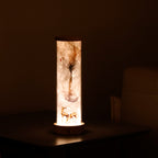 Chinese Ink Art Cylinder Night Lamp - Rechargeable LED Mood Light