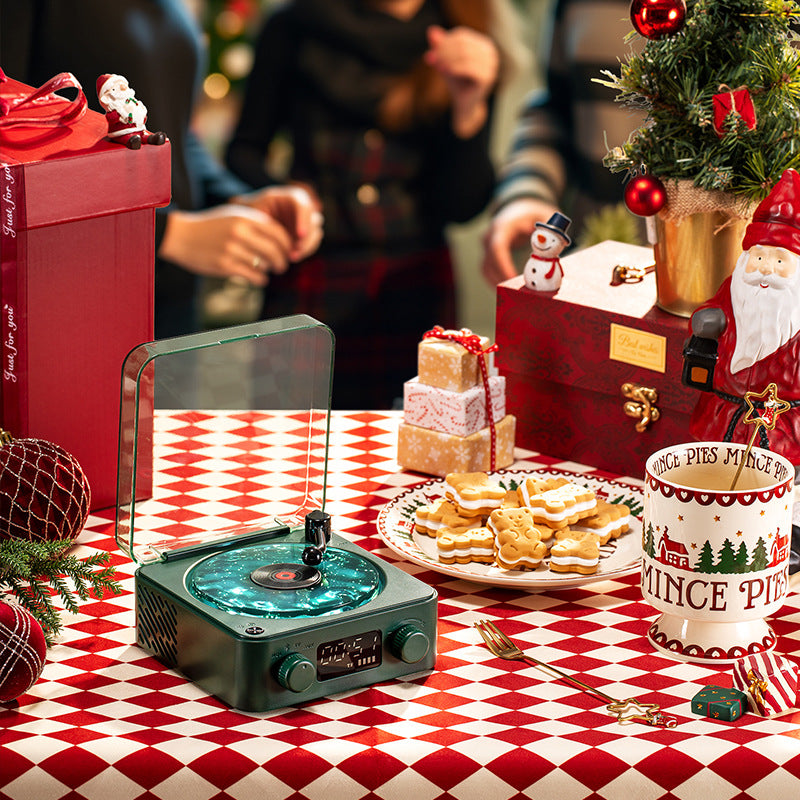 Nordic Wind Bluetooth Speaker & Record Player with White Noise & Ambient Light