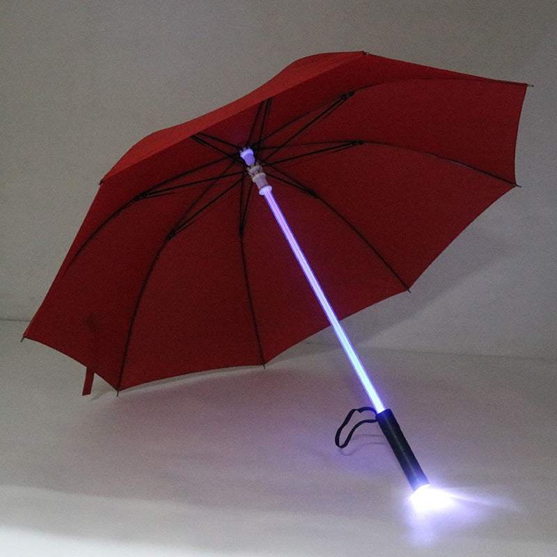 LED Illuminated Lace Umbrella - Glowing Night Safety Rain Umbrella